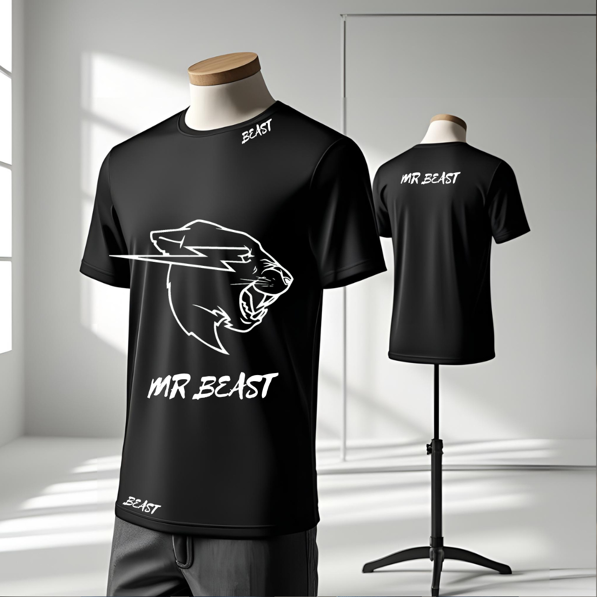 "Playera negra Mr Beast" 🔥 Diseño MR Beast